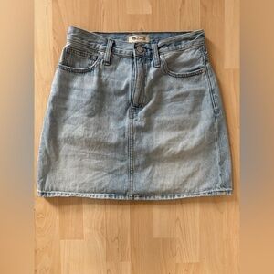 Madewell Jean Skirt Rigid Denim A-line